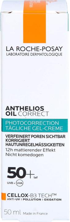 Produktbild La Roche Posay Anthelios Oil Correct Gel-Creme 50+ (Sonnencreme Gesicht, SPF 50+, 50 ml, 94 g)