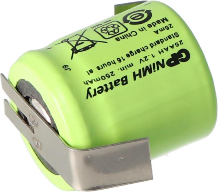 Produktbild GP Batteries Akku GP25AAH, 1/3 AA Mignon Lötfahne Z-Form (1 Stk., Gerätespezifisch, 250 mAh, Ladegerät inkl. Akku)