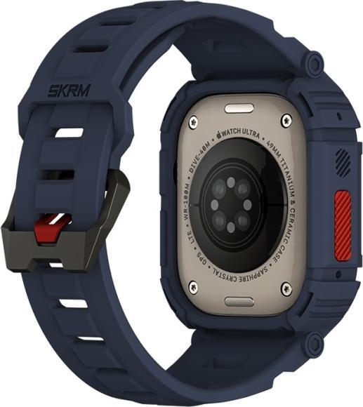 Actual product image Skinarma Band+Case Mecha 2in1 Apple Watch 49mm navy