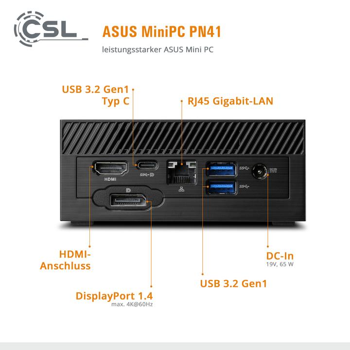 Produktbild ASUS PN41 (Intel Celeron N5100, 8 GB, 500 GB)