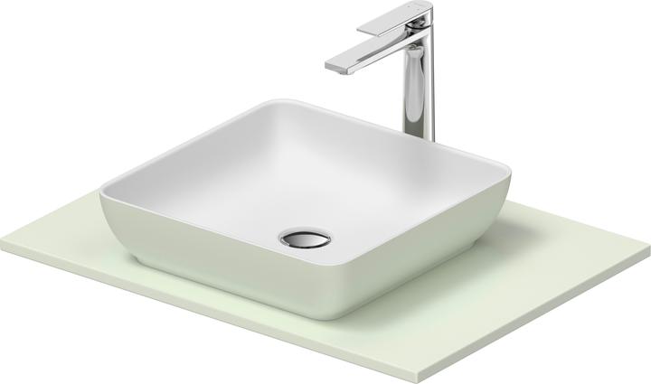 Duravit Sivida washbasin set, angular, 400x400mm, incl. console 680x500mm (500 mm, 680 mm)