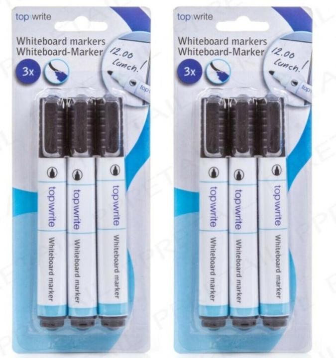 Actual product image Topwrite Whiteboard Marker Set of 3 (Black, 3 x)