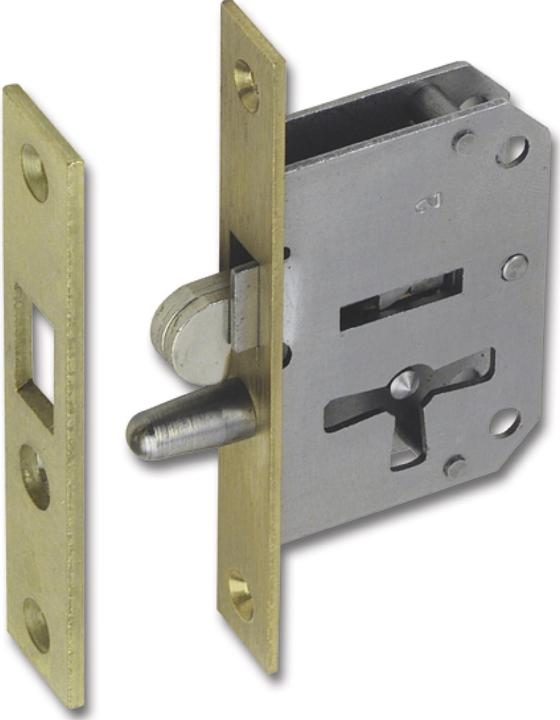 Actual product image Junie 2173 Bart roller shutter lock right, backset 20 mm, steel/forend brass