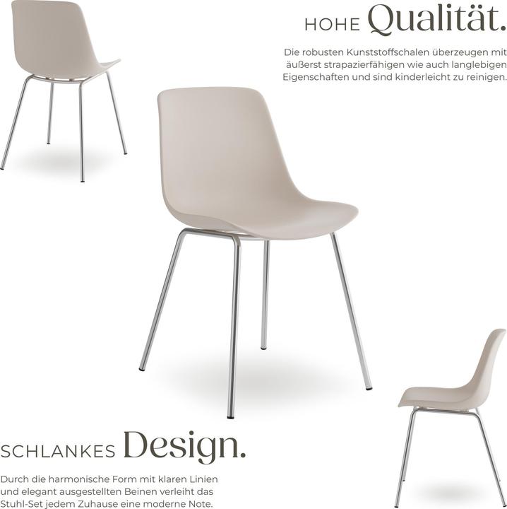Actual product image tectake Mave plastic chairs