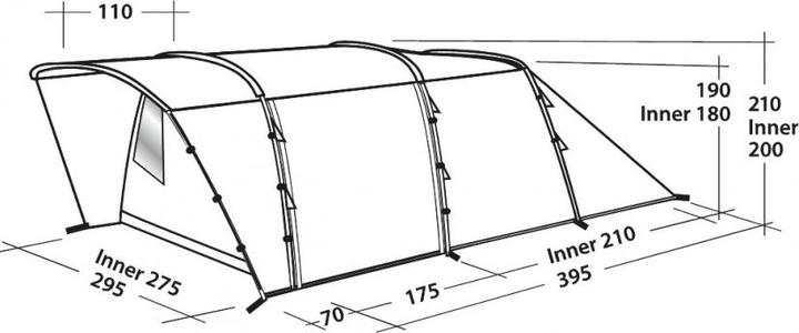 Image du produit Easy Camp Palmdale 500 (Tente tunnel, 16.50 kg, 5 personnes)