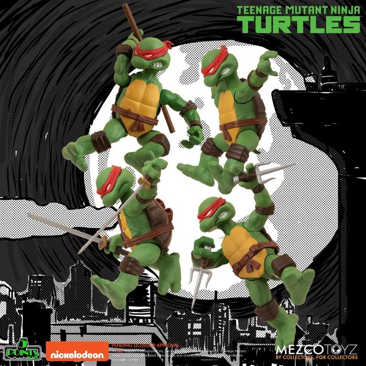 Immagine prodotto Mezco Toys Teenage Mutant Ninja Turtles Action Figures Teenage Mutant Ninja Turtles Deluxe Set 8 cm