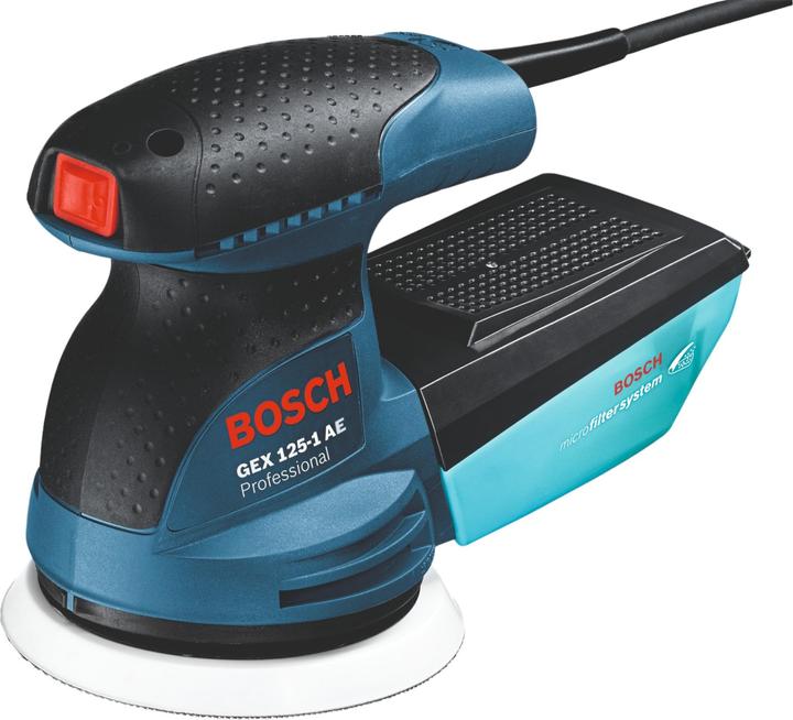 Produktbild Bosch Professional Exzenterschleifer GEX 125-1 AE, mit 3 x Schleifblatt C470, in Handwerkerkoffer (Exzenterschleifer, 250 W)