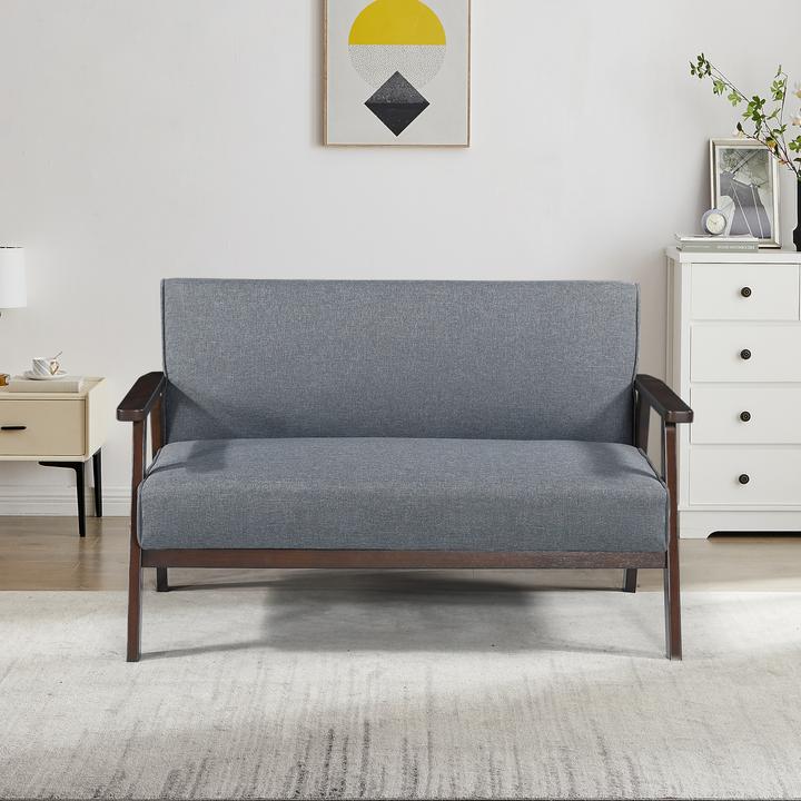 Image du produit En.Casa 2-Sitzer Polstersofa Kinda 121x69x75 cm Grau (2 places)