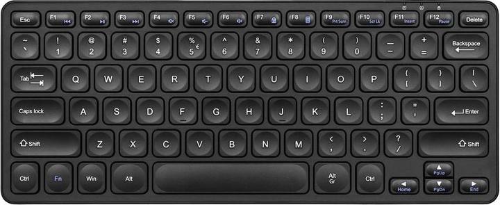 Image du produit Perixx PERIBOARD-416 DE, filaire, mini clavier USB avec 4 hubs, noir (DE, Filaire)