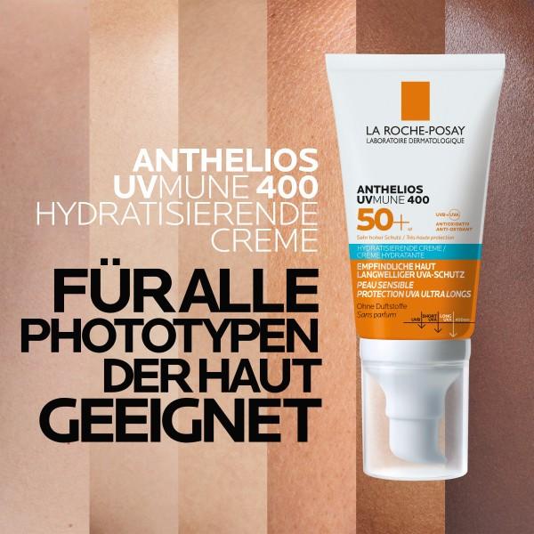 Image du produit La Roche Posay Anthelios Crème Hydratante 50+ (Crème solaire visage, SPF 50+, 50 ml, 80 g)