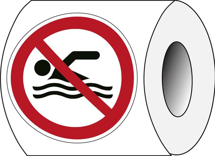 Actual product image Brady ISO safety sign - No swimming