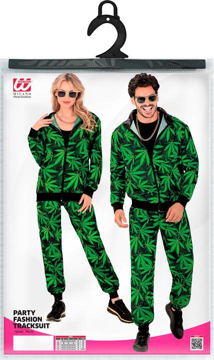 Actual product image Widmann Cannabis tracksuit unisex: jacket and trousers (L)