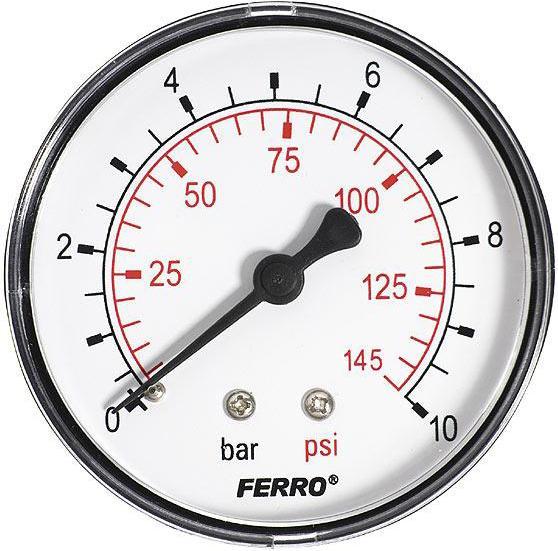 FERRON manometer 63 mm connector 1/4 inch rear (M6310A)