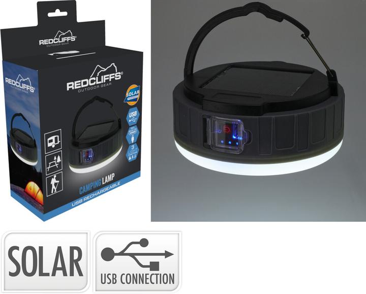 Produktbild Redcliffs Campinglampe mit Solarpanel