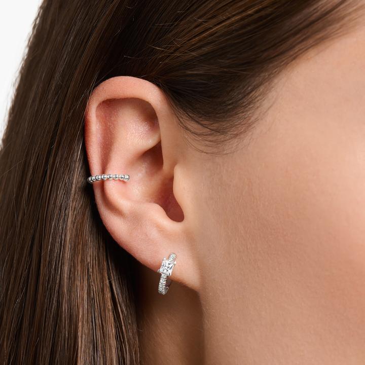 Produktbild Thomas Sabo Einzel Creole mit Weissen Steinen Silber (925 Sterlingsilber)
