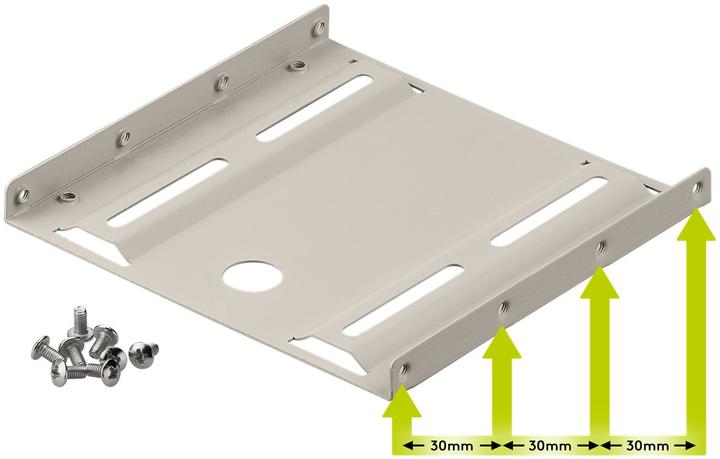 Produktbild Goobay 2.5" Festplatten-Einbaurahmen auf 3.5" Beige