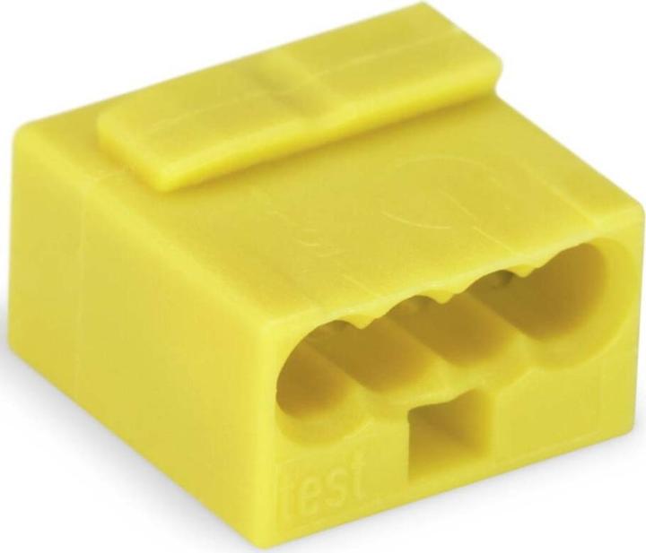 Actual product image Wago plug-in terminal Micro-Wago 4-fold yellow