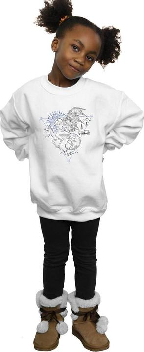 Actual product image Girls Thestral Line Art Sweatshirt (116)