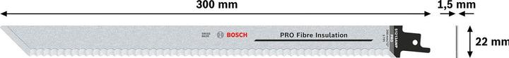 Actual product image Bosch Professional Zubehör PRO Fibre Insulation S1213AWP sheet, 1.5 x 22 x 300 mm, 2 pcs.