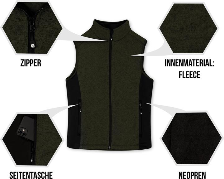 Produktbild Normani Herren Strick-Fleeceweste Shamattawa (4XL)