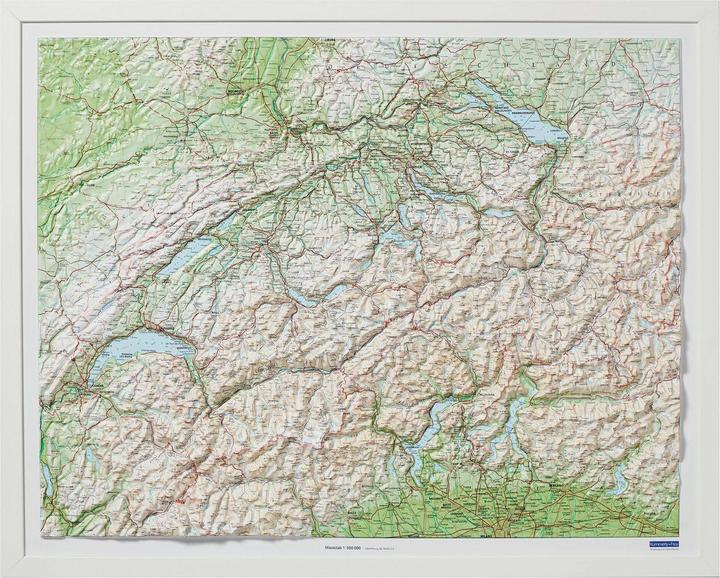 Switzerland Plastic relief 1:500 000