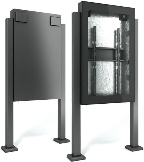 Produktbild DSS Outdoor Stele Portrait, 43" Bildschirm, schwarz