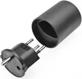 Audiolab Fixadapter 3 polig, Schuko - CH, schwarz