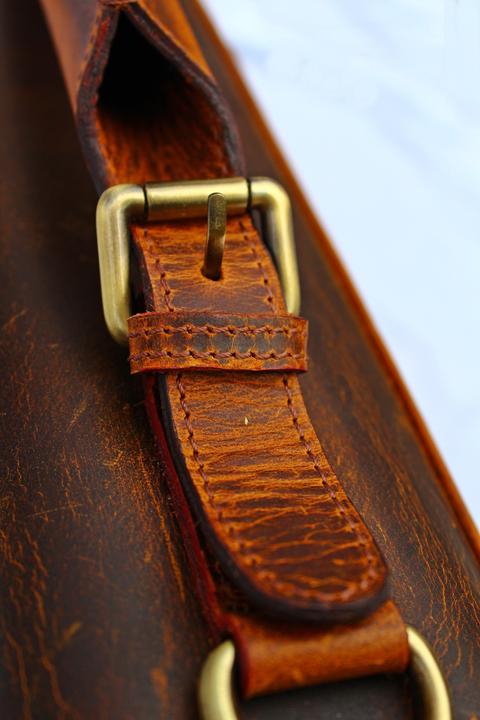 Actual product image Only-Bags.Store Genuine Leather Briefcase, Laptop Bag, Office Shoulder Bag, Messenger Bag, Christmas Gift (15")