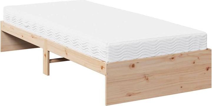 Produktbild VidaXL Tagesbett mit Matratze 100x200 cm Massivholz Kiefer Sofabett Schlafsofa (100 x 200 cm)