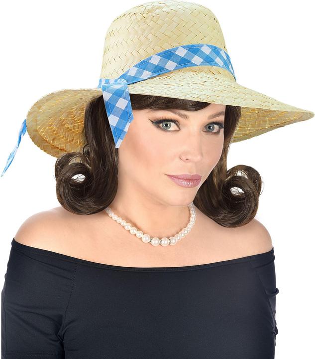 Image du produit Magni Chapeau de paille paysanne avec ruban bleu