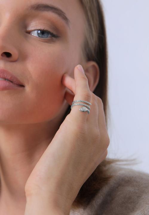 Actual product image Elli Schlangen Design mit Kristallen (50, 925 Silver)