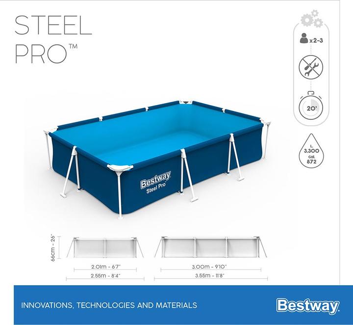 Produktbild Bestway Steel Pro Pool Set (300 x 201 x 66 cm)