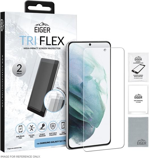 Produktbild Eiger Display-Glas (2er Pack) Tri Flex High-Impact clear (2 Stück, Samsung Galaxy S21 FE)