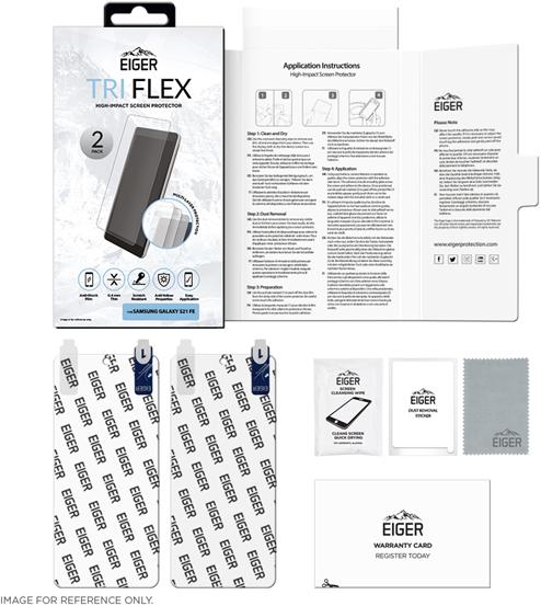 Produktbild Eiger Display-Glas (2er Pack) Tri Flex High-Impact clear (2 Stück, Samsung Galaxy S21 FE)