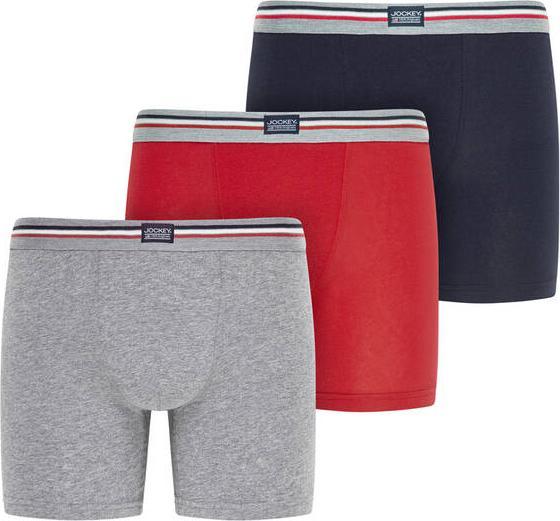 Jockey 3-Pack Cotton Stretch Boxer Trunk stone grey melange