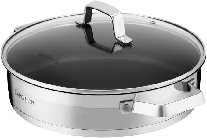 frying pan DEEP PAN 94519 28cm KITCHEN PRO (28 cm, Acier inoxydable)