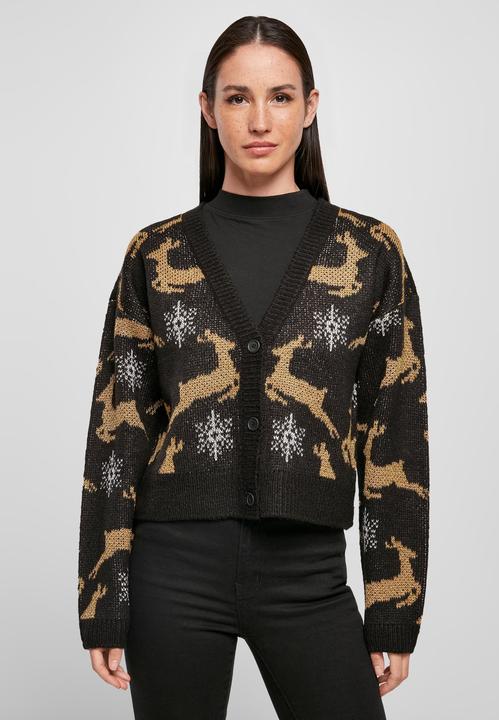 Actual product image Urban Classics Ladies Short Oversized Christmas Cardigan (4XL)