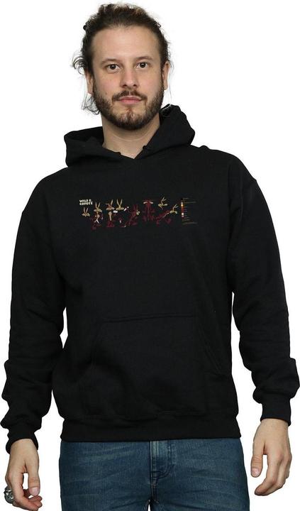 Actual product image Looney Tunes Mens Wile E Coyote Colour Code Hoodie (S)