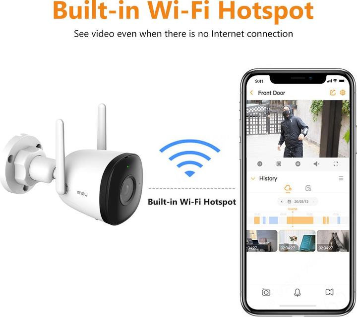 Image du produit Dahua WRL CAMERA F22P BULLET 2C/IPC-F22P IMOU (1920 x 1080 Pixels)