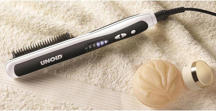 Image du produit Unold Brosse à cheveux 87450 Noir, Blanc (Fer plat)