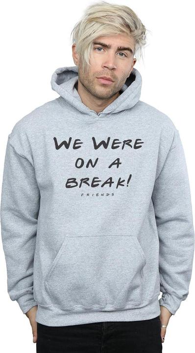Actual product image Friends Mens We Were On A Break Text Hoodie (M)
