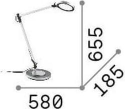 Immagine prodotto Ideal lux FUTURA Lampada da tavolo LED 12,5W dimmerabile alluminio bianco neutro 204895 (1100 lm)