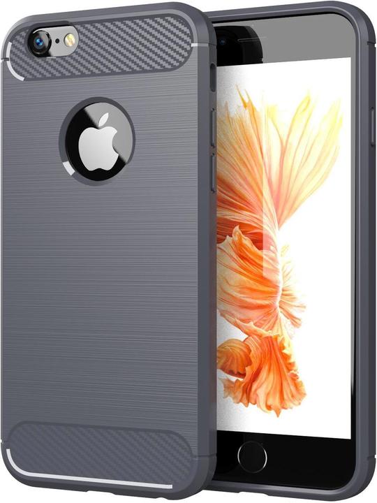 Produktbild Cadorabo TPU Ultra Slim carbon edelstahl Kombi Cover (Apple iPhone 6)