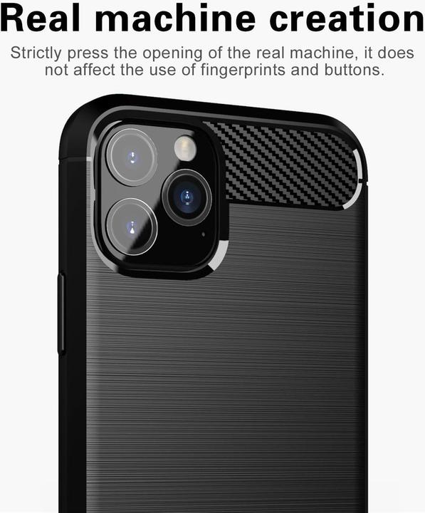 Produktbild Cadorabo TPU Ultra Slim carbon edelstahl Kombi Cover (Apple iPhone 11 Pro)