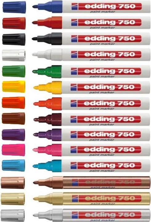 Produktbild Edding Paintmarker 750 (Multi, Weiss, 2 mm, 1 x)