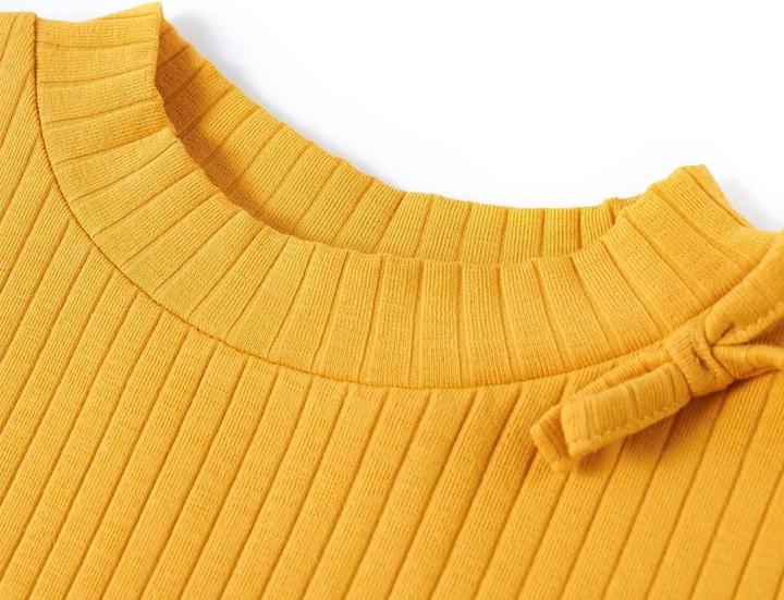 Immagine prodotto VidaXL Camicia da bambino a maniche lunghe ocra 104, materiale: 95% cotone. 5 (104)