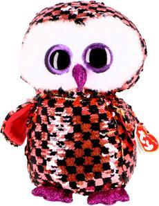 Actual product image Ty Flippables Checks Owl TY36785 (23 cm)