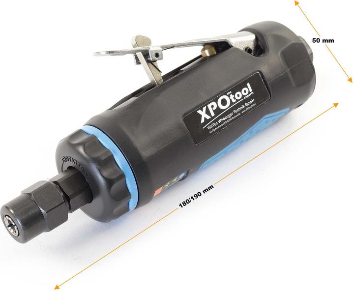 Actual product image Wiltec XPOtool Mini Air Die Grinder 168mm with 22000rpm and 6.3bar for Sanding, Polishing, Honing etc.