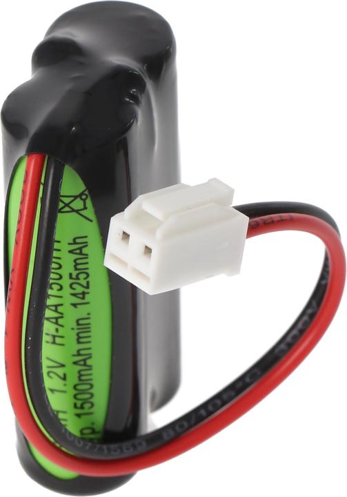 XCell Notleuchtenakku NiMH 2,4V 1500mAh F1x2 Mignon mit 100mm Kabel ersetzt ABB 11190038V/55 (1 Stk., 1500 mAh, Akku)