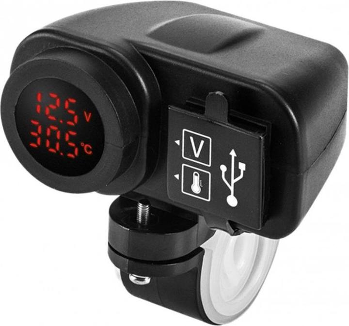 Immagine prodotto Booster Accendisigari moto 2 alimentazione usb: info temperatura + tensione